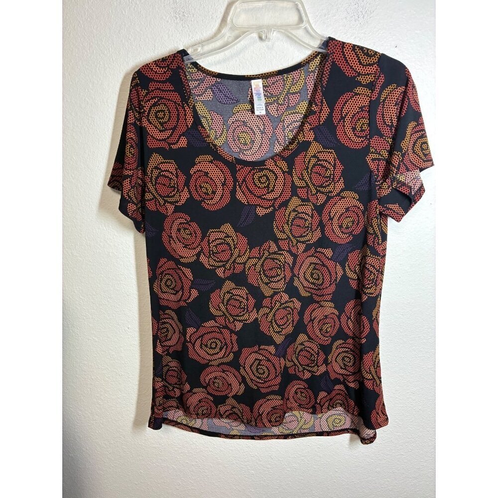 LuLaRoe T-Shirt Casual Floral Boho Retro Rose Business Casual Size Medium
